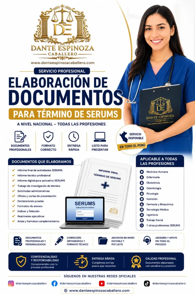 Cod.021: Elaboración de Documentos para Término de SERUMS