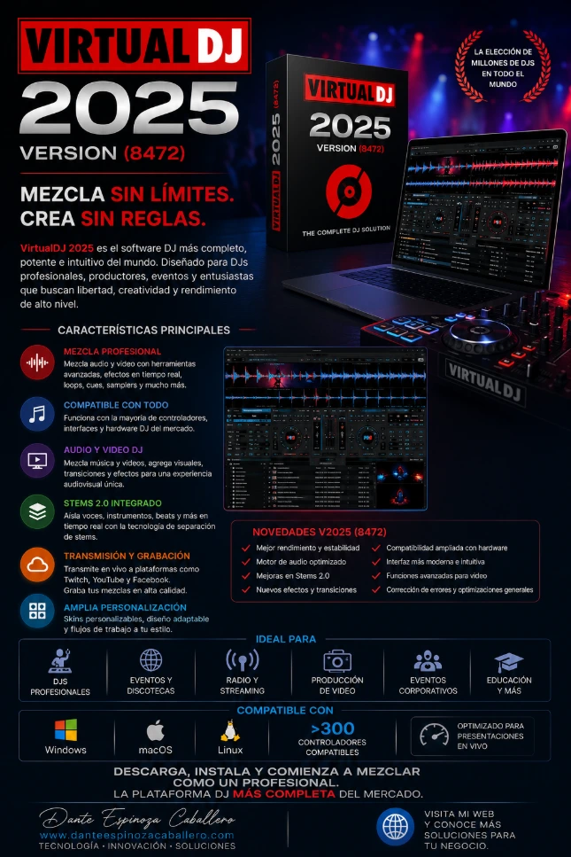 Virtual DJ 2025 Version 8472 + Código Medicina